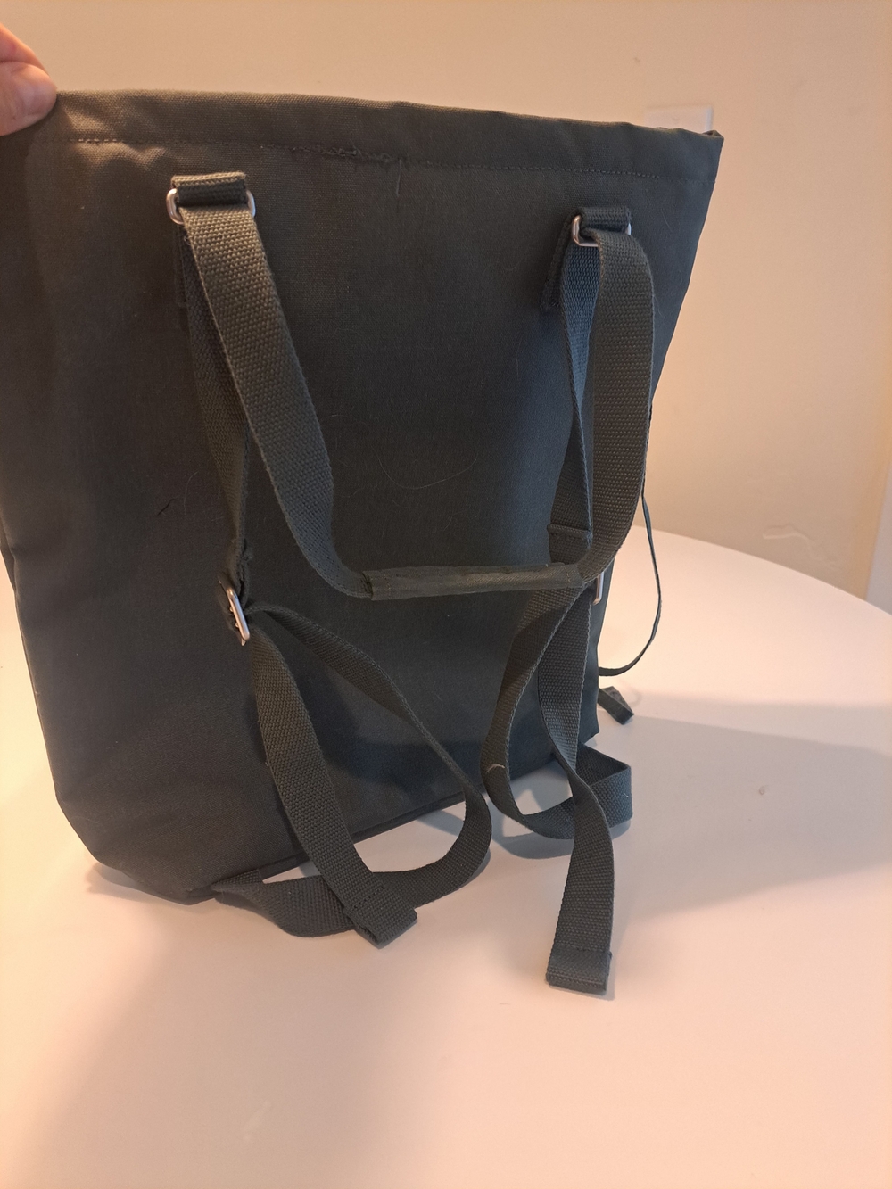 IKEA Dromsack Dark Green Convertible Tote Backpack *rare* - Picture 4 of 5